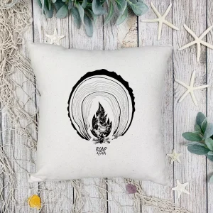 Coussin et housse – commerce équitable – Flamme