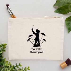 Pochette trousse en toile – Fier d&rsquo;être dunkerquois