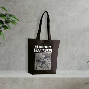 Tote bag en toile 100% recyclé 300g/m² – Né pour faire Carnaval (Calendrier 2026)