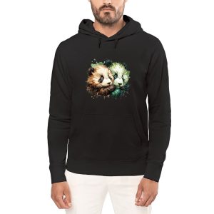 Sweat à capuche pandas bébés unisexe bio