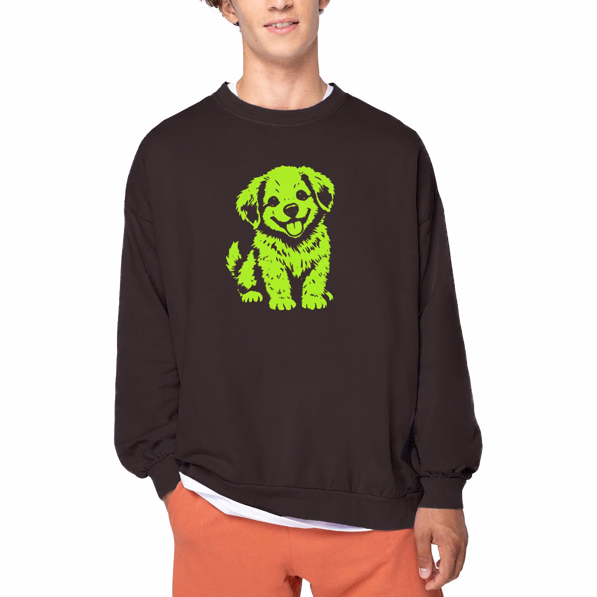 Sweat-shirt chien adorable unisexe Made in Portugal coton bio