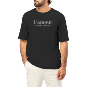 T-shirt homme oversized écoresponsable amour