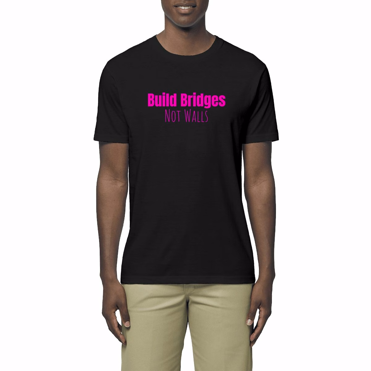 T-shirt vivre ensemble éthique Build Bridges Not Walls