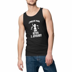 Débardeur Homme – 100% coton Bio 140 g/m² –  J&rsquo;peux pas j&rsquo;fais les 3 joyeuses