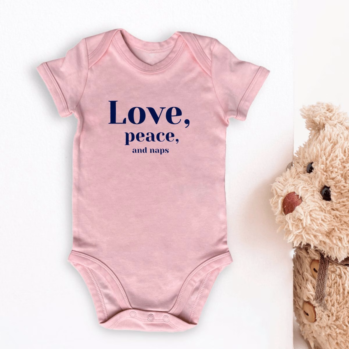 Body bébé coton bio Love peace and naps