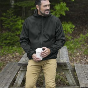 100114U – Manteau à capuchon coupe-vent – unisexe